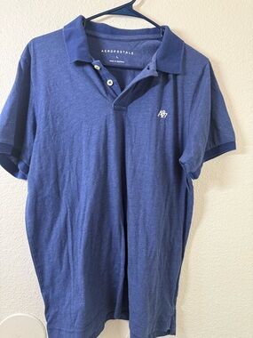 Aeropostale Men’s Blue Polo Shirt - A87 Logo